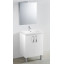 Meuble + vasque Toucan Portes 600 x 480 mm miroir mi-hauteur - applique led