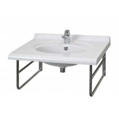 Vasque Carina + &eacute;querres porte-serviette + miroir 1100 mm et applique LED