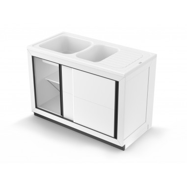 Concept meuble + évier Normandie composite (PVC) 1200 x 600 mm Concept meuble + évier Normandie composite (PVC) 1200 x 600 mm